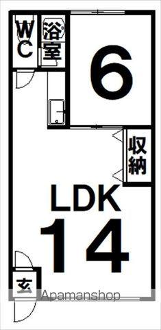 イーストハイム(1LDK/2階)の間取り写真