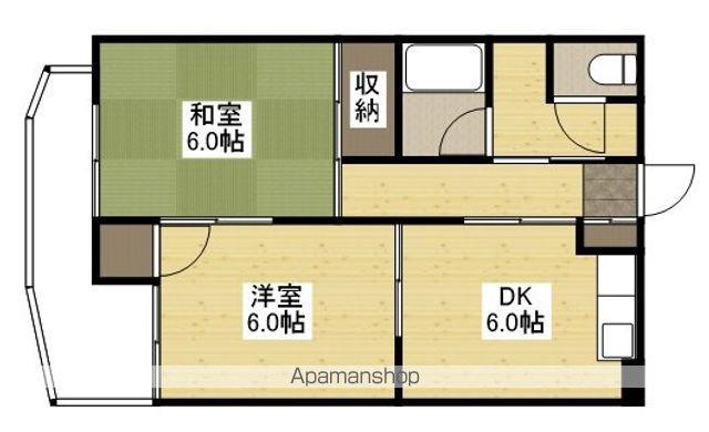 ヴィラブランシュ牛田(2DK/3階)の間取り写真