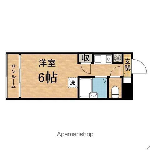 第5双洋ビル(ワンルーム/2階)の間取り写真