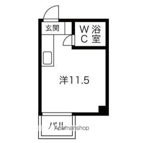 メゾンミエール(ワンルーム/4階)の間取り写真