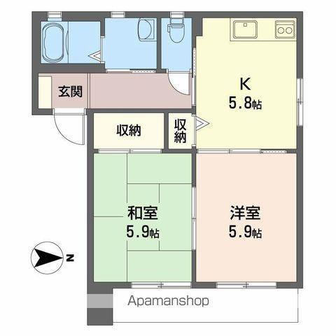 シャーメゾン西岐波D(2K/1階)の間取り写真