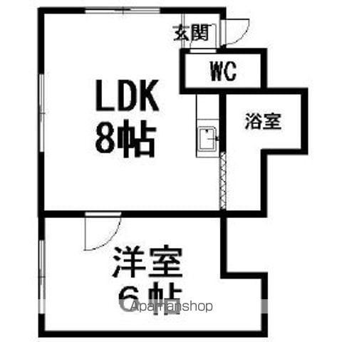 グリーンテラス屯田(1LDK/3階)の間取り写真