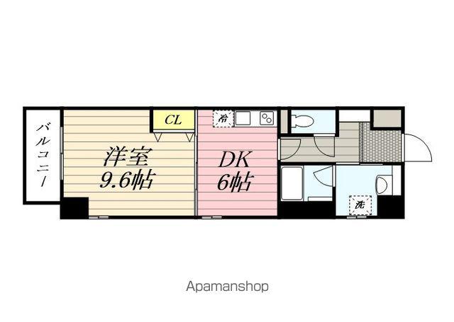 HF伏見レジデンス(1DK/3階)の間取り写真