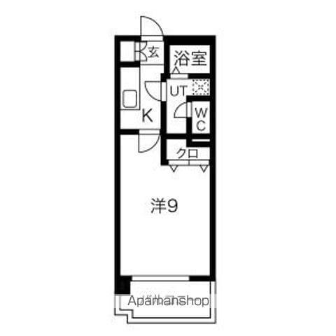 リビングステージ広瀬川(1K/7階)の間取り写真