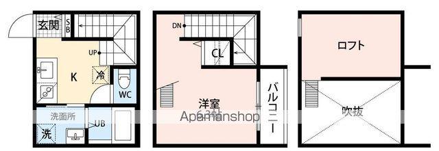 フルリール和白(1K/1階)の間取り写真