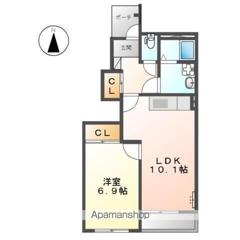 ピュアステージ(1LDK/1階)の間取り写真