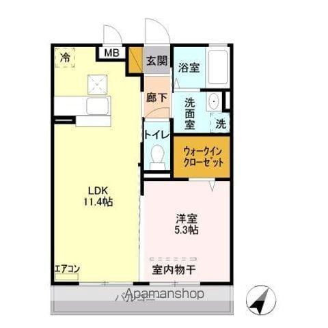 ガーデンヒルズ(1LDK/1階)の間取り写真