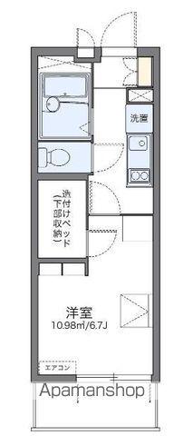 レオパレス瓦町(1K/4階)の間取り写真