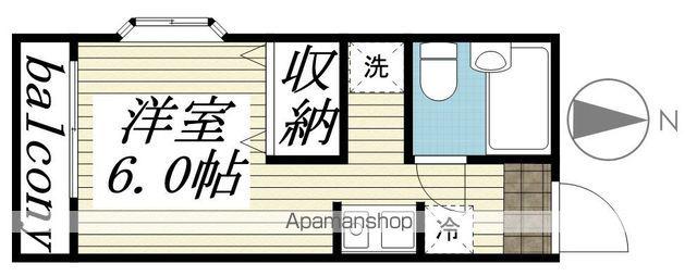 メゾン・ド・フレシール(ワンルーム/3階)の間取り写真