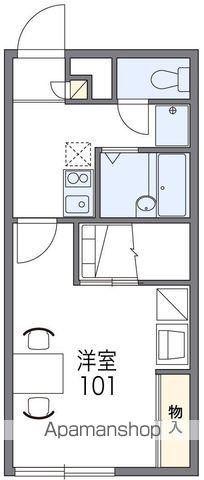 レオパレスタウンコート石川Ⅲ(1K/2階)の間取り写真