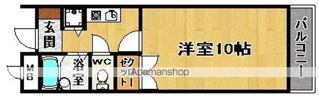シティオ南花田(1K/3階)の間取り写真