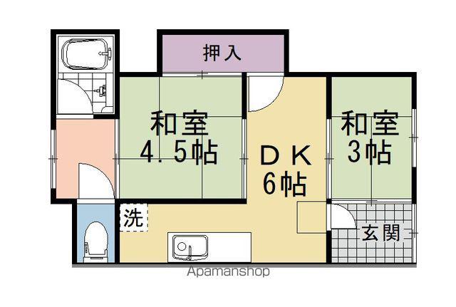 西院春栄町(2DK)の間取り写真