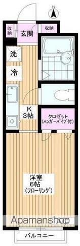 ラヴィルⅡ(1K/2階)の間取り写真