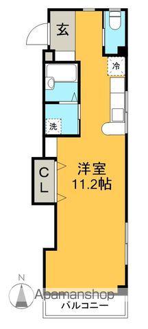グリーンハイツ(ワンルーム/2階)の間取り写真
