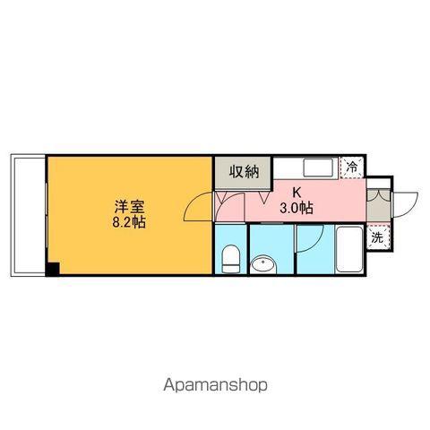 サンウエスト椿館(1K/3階)の間取り写真