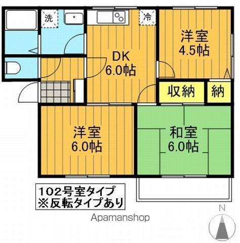 コーポラス藤(3DK/2階)の間取り写真