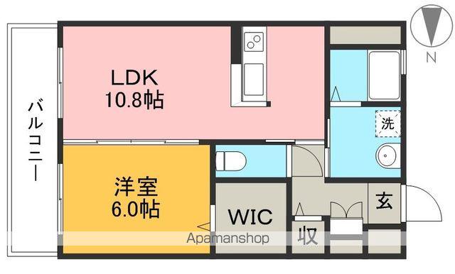 ラ・ティーダ(1LDK/1階)の間取り写真