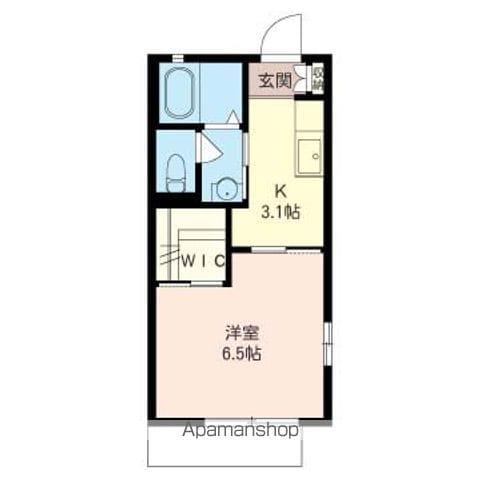 マテーリア参号(1K/1階)の間取り写真