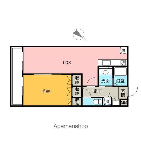 レジディア月島Ⅲ(1LDK/4階)の間取り写真