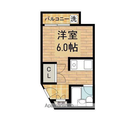 NKシャトー(ワンルーム/2階)の間取り写真