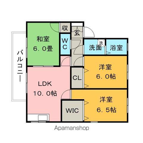 カサグランデ(3LDK/2階)の間取り写真