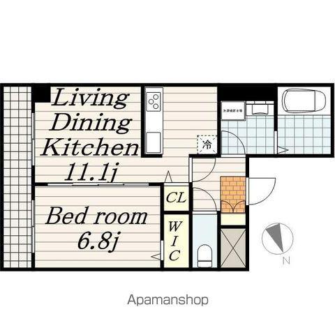 メイ アジュール登戸(1LDK/3階)の間取り写真