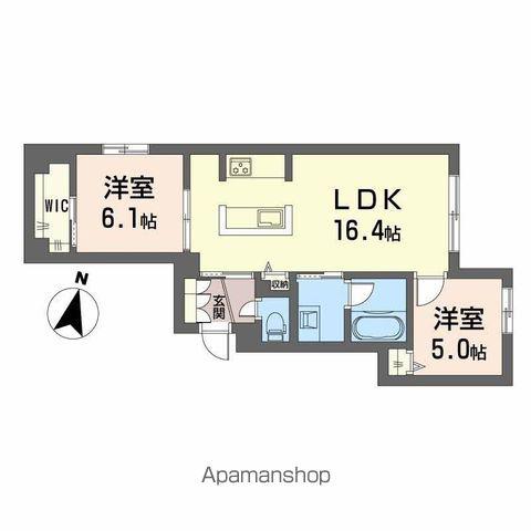 プライムフェルトⅡ(2LDK/1階)の間取り写真