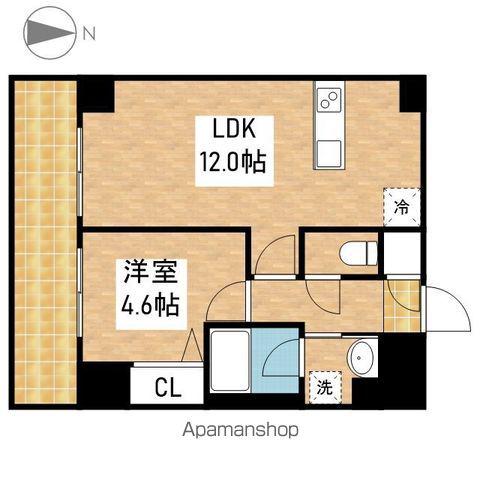 プレミアム大須(1LDK/4階)の間取り写真