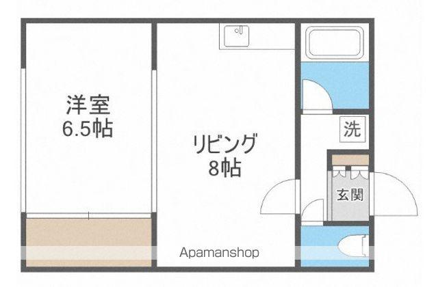スカイエイトビル(1DK/3階)の間取り写真