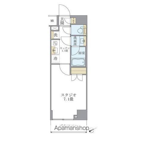 リージア中野新橋(1K/9階)の間取り写真