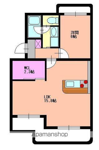 松下アーバンハイム(1LDK/1階)の間取り写真