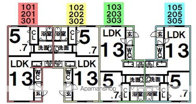グラシアス527(1LDK/1階)の間取り写真