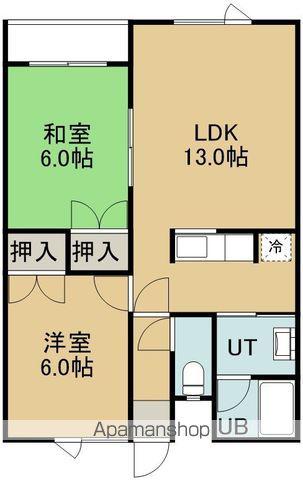 リヴェール桔梗館(2LDK/2階)の間取り写真