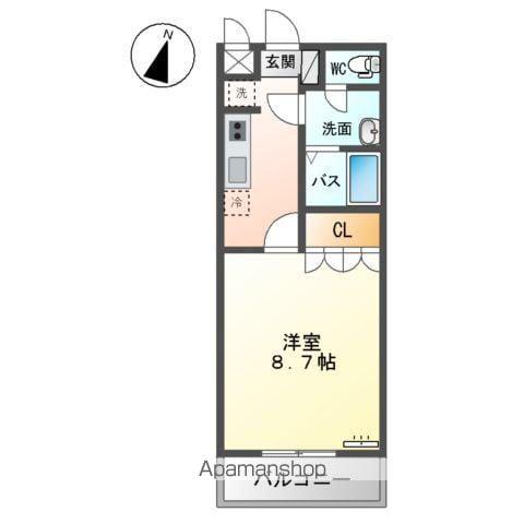 サンハイム(1K/2階)の間取り写真