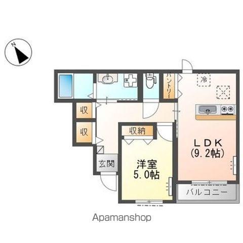 VIALUCE(1LDK/1階)の間取り写真