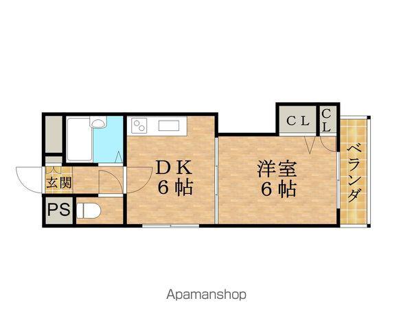 有馬パレス新大阪(1DK/8階)の間取り写真