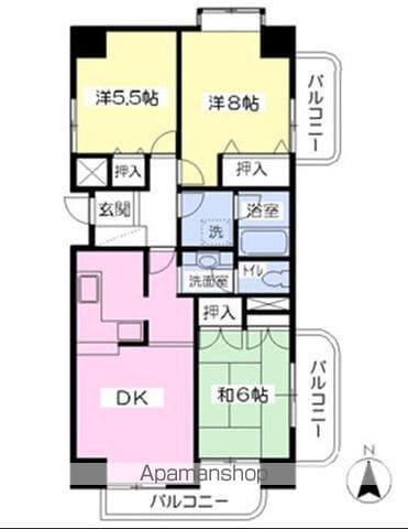 サンハイツ宇多津(3DK/3階)の間取り写真
