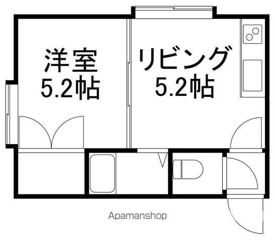 ISSEIハイム(1DK/3階)の間取り写真