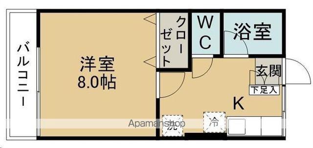 コンフォート貝ヶ森(1K/2階)の間取り写真