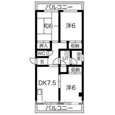 第3GSビル(3DK/3階)の間取り写真