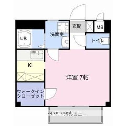 クローバーハイツ(1K/2階)の間取り写真