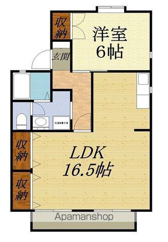 セジュール浜北B(1LDK/1階)の間取り写真