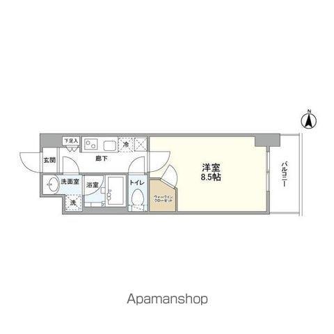 ゼスタレジデンス桜山(1K/7階)の間取り写真