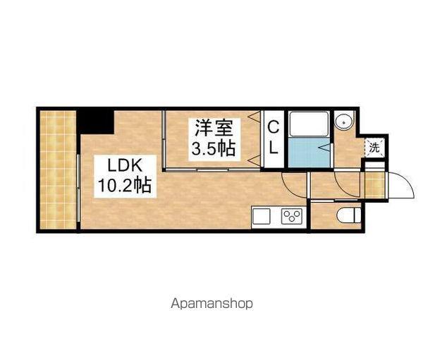 CATTLEYA GARDEN(1LDK/2階)の間取り写真