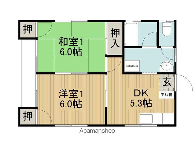 パーラーYOSHI(2K/2階)の間取り写真