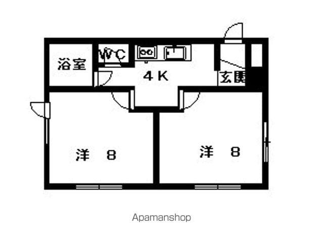 グレース宮の森(1LDK/3階)の間取り写真