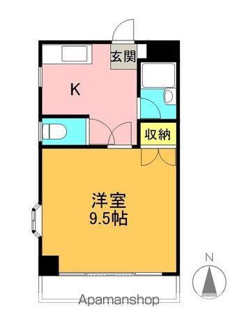 オーエスコーポ蔵前(1K/2階)の間取り写真