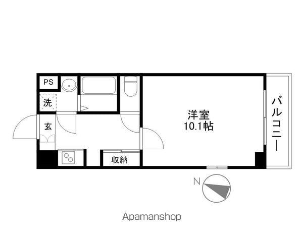 エンゼルプラザ瀬田駅前(1K/10階)の間取り写真