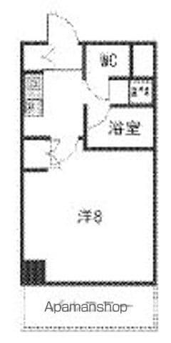 楽RAKU荘(1K/4階)の間取り写真