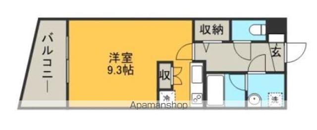 ラセット天神(ワンルーム/5階)の間取り写真